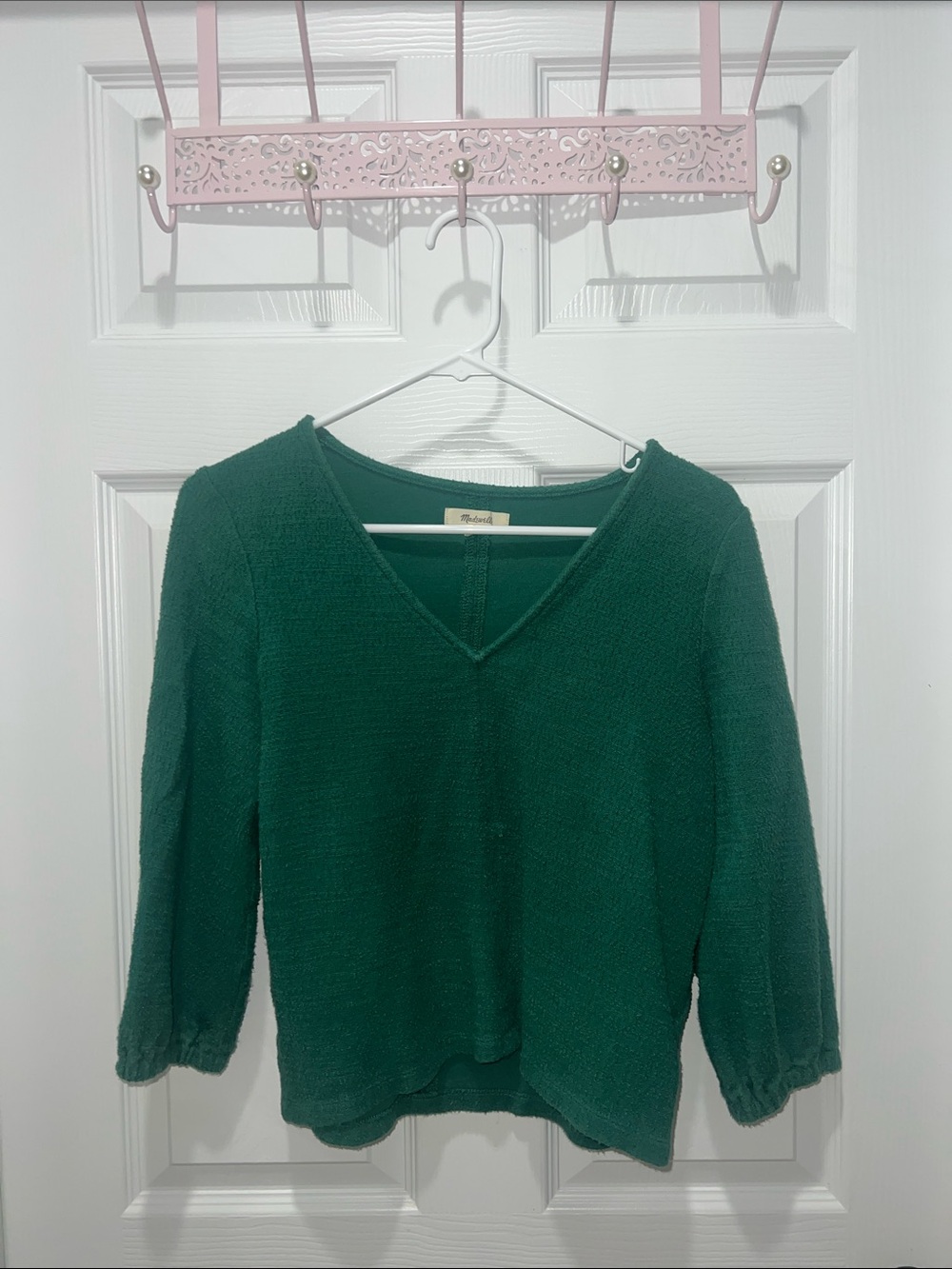 Madewell Emerald Green V-Neck Sweater